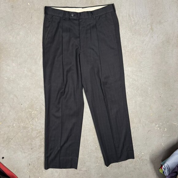 Joseph & Feiss International Suit 2pc Pinstripe Black 38R 32x28 - Picture 10 of 12